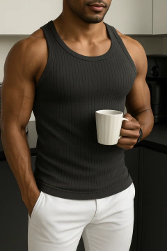 regata basica canelada - chumbo - comprar online