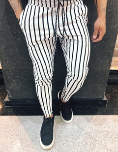 Calça listrada Slim exaut - comprar online