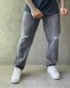 calça jeans oversize jay jones grafite destroyed - store95