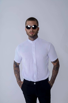camisa gola padre linho branca exalt na internet