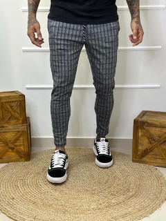 calça masculina slim jacar xadrez - comprar online