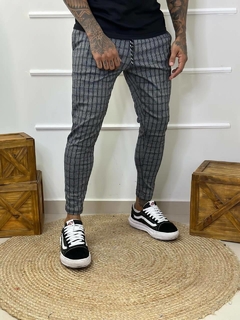 calça masculina slim jacar xadrez