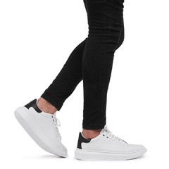 tenis sneaker casual idealle - BRANCO COM PRETO - store95