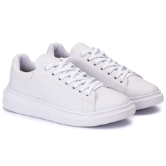 kit 2 tenis sneaker casual idealle - branco e preto sola branca na internet