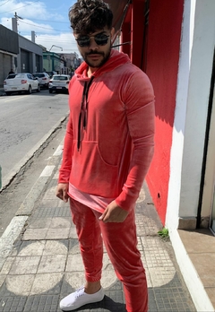 conjunto de inverno veludo cristal (goiaba) - store95