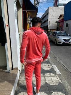 conjunto de inverno veludo cristal (goiaba) - loja online
