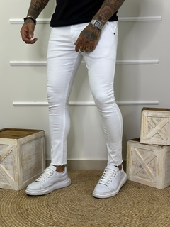 Imagem do calça alfaiataria masculina sarja lleva - offwhite
