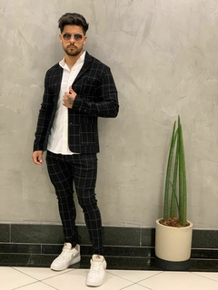 conjunto masculino xadrez blazer + calça - comprar online