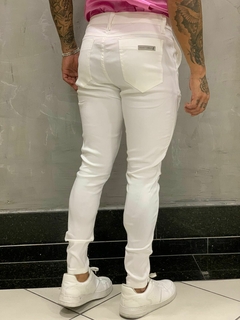 calça alfaiataria skinny cós transpassado ext - offwhite - store95