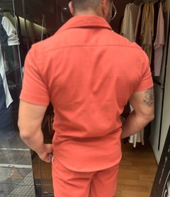 conjunto Masculino Linho - terracota - store95
