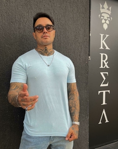 camiseta gola média malha canelada - store95