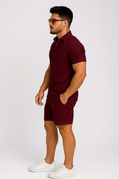 conjunto unissex viscolinho - Vinho na internet