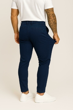 kit 2 calça alfaiataria slimfit exclusiva preta e azul marinho