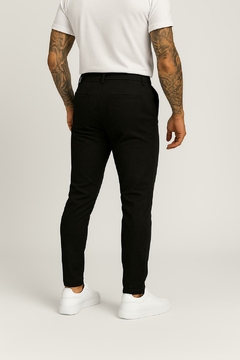 kit 2 calça alfaiataria slimfit exclusiva preta e bordo - loja online