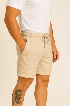 shorts de linho premium - loja online