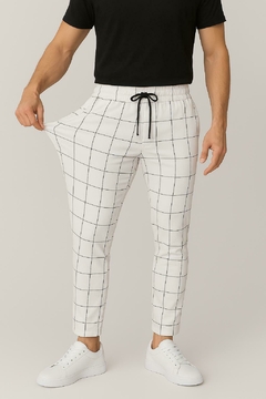 Imagem do calça xadrez slim fit masculina