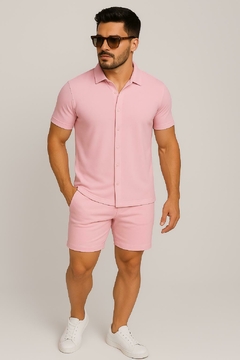 conjunto unissex viscolinho - rosa - comprar online