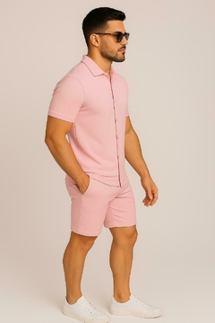 conjunto unissex viscolinho - rosa na internet