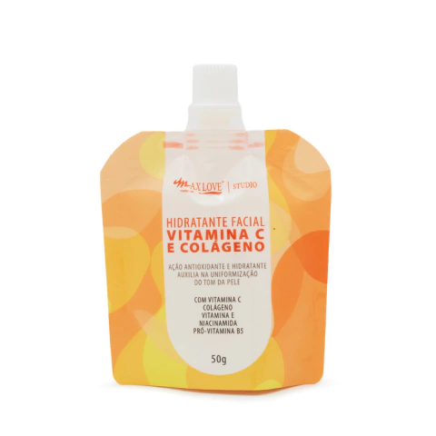 Hidratante facial vitamina c e colágeno 50g Max Love