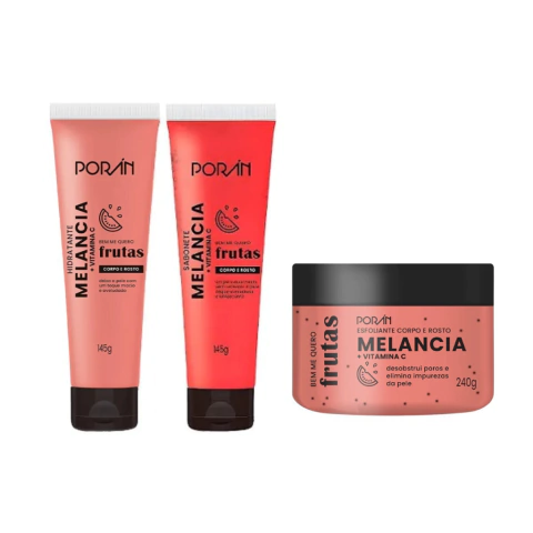 Kit de cuidados corpo e rosto melancia Porán