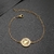Pulseira Medalha Trevo Aço Inox Ouro 18k - comprar online