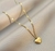 Colar Coração Love Aço Inox Ouro 18k - Kharmiê Acessórios em Aço 