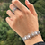 Conjunto Anel e Bracelete Flores Aço Inox - comprar online