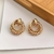 Imagem do Brinco Vintage Circulos Aço Inox Ouro 18k