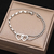 Pulseira Dupla 2 Corações Aço Inox