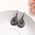 Brinco Gota Flor Aço Inox Black Color - comprar online