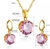 Conjunto Colar e Brincos Zirconia Aço Inox Ouro 18k na internet