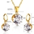 Conjunto Colar e Brincos Zirconia Aço Inox Ouro 18k - comprar online