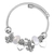 Pulseira/Bracelete Ajustável Berloques Abelhinha Aço Inox