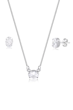 Conjunto de Prata Elegance Cristal - comprar online
