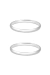 Par de alianças de namoro minimalistas de prata 925 com 1,5MM de espessura.