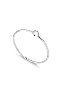 Anel de Prata Elements Circle em Prata 925 com design minimalista e detalhe esférico