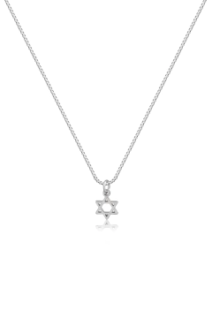 Colar de Prata Estrela de Davi