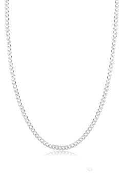 Corrente de Prata Grumet 1MM 60CM em Prata 925