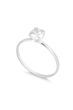 Anel de Prata Solitário 5MM - comprar online