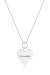 Colar de prata 925 com pingente de coração personalizável.