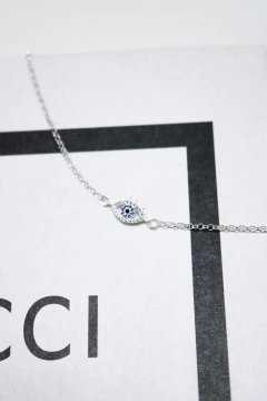 Pulseira Olho Grego Cravejado - Elo Português - loja online