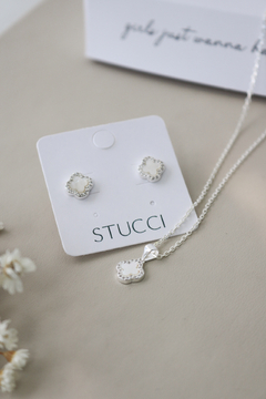 Colar Versailles Cravejado & Brinco Versailles - STUCCI | Acessórios em Prata 925