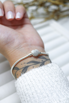 Pulseira Berloque Coração Cravejado - loja online