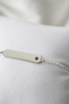 PULSEIRA ENGRAVING BABY PLAQUINHA PONTO DE LUZ - comprar online