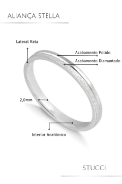 Aliança Minimalista Stella 2MM de Namoro - PRATA 950 - STUCCI | Acessórios em Prata 925