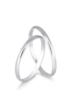 Par de Alianças Minimalistas 1,5MM de Namoro + Anel Brinde