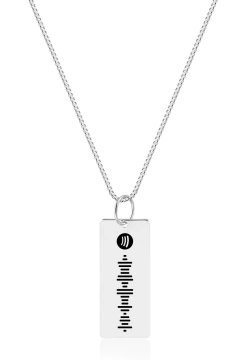 Colar de prata 925 personalizado com código Spotify.