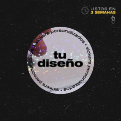 Tu diseño / 6,5cm • Vinilo Clear Glitter