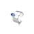 Anel de Falange Glam com Gota Azul - Prata 925 - comprar online