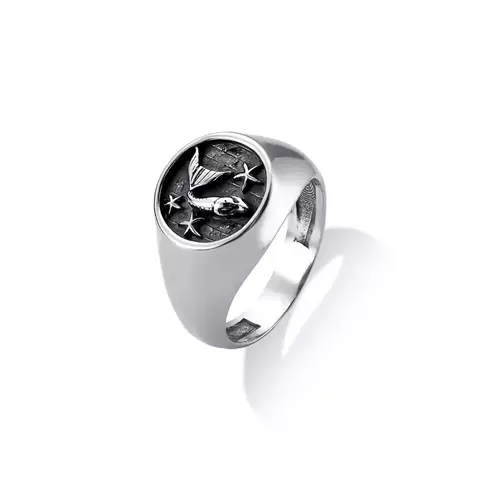 Anel Sereia Envelhecido - Prata 925 - comprar online